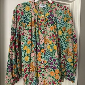 Floral Print Blouse - Multi-Color